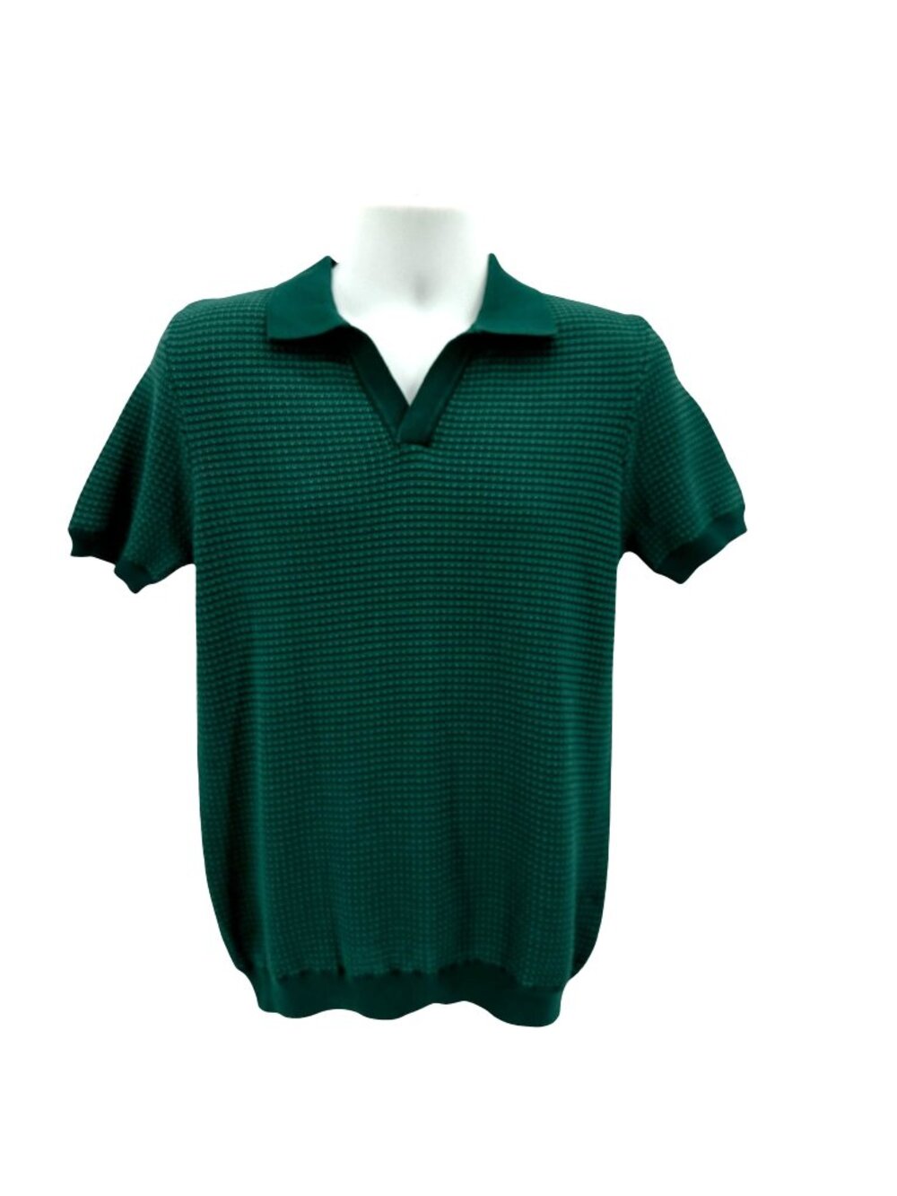 NEW Dandy Del Mar Mens Medium Shirt The Palamos Knit Polo Shirt Albero Green